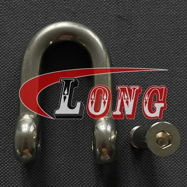 D shackle hexagon socket head pin stainless steel