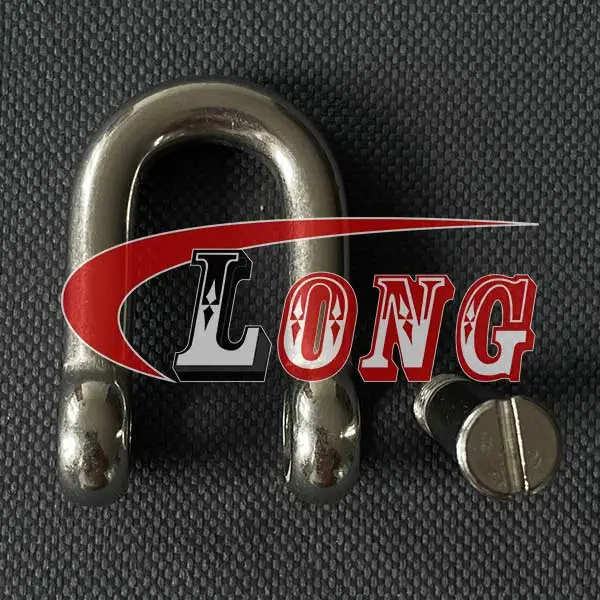 Countersunk D Shackles Slotted Pin Stainless Steel