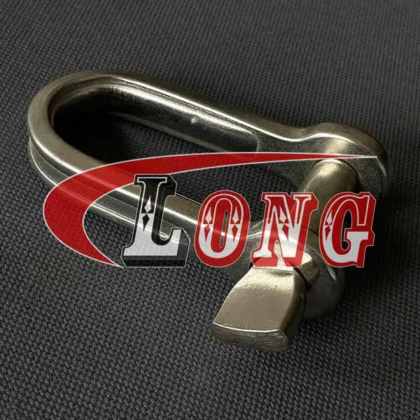 Strip D Shackle with Flat Pin Stainless Steel