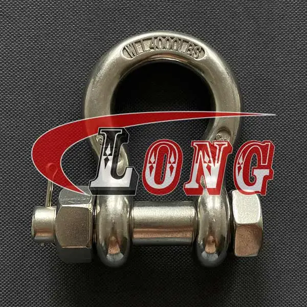 Oversized Bolt Type Pin Bow Shackle Precision Cast US Type Stainless Steel