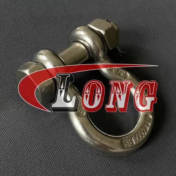 Oversized Bolt Type Pin Bow Shackle Precision Cast US Type Stainless Steel