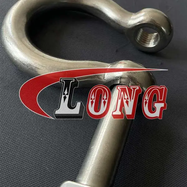 Captive Square Head Pin Bow Shackle Stainless Steel