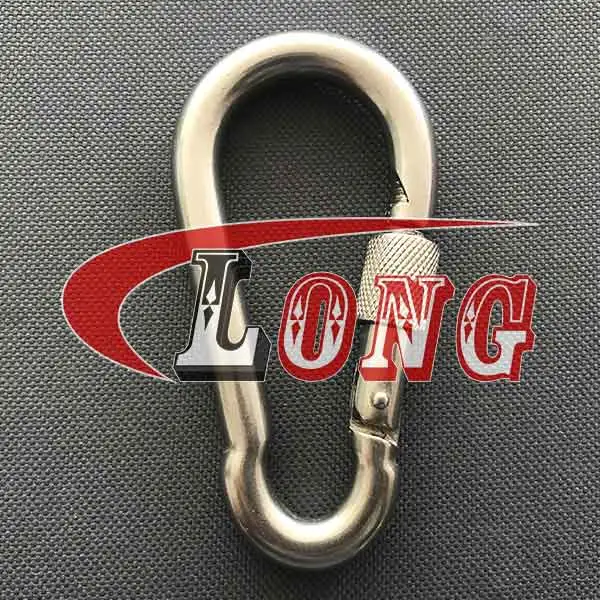 stainless steel carabiner hook with screw nut din5299