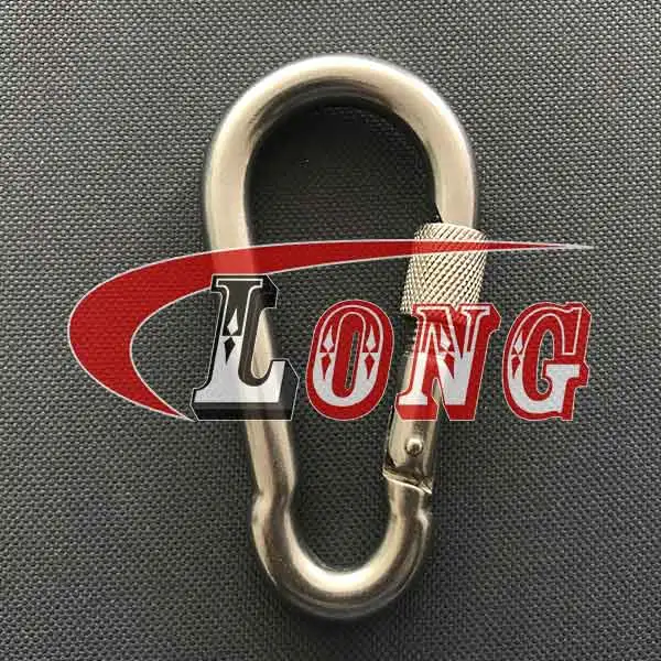 carabiner hook with screw nut stainless steel din5299