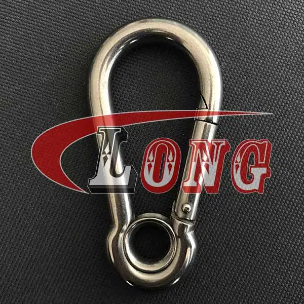 stainless steel carabiner hook with screw nut din5299