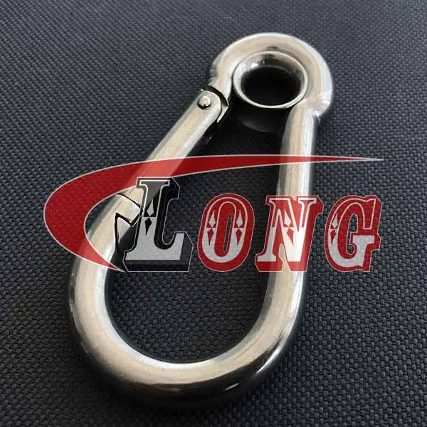 stainless steel snap hook with eye din 5299