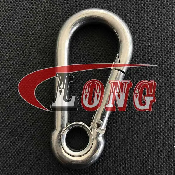 carabiner snap hook with eye zinc plated din5299 A