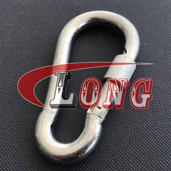 spring snap hook with locking screw gate galvanized