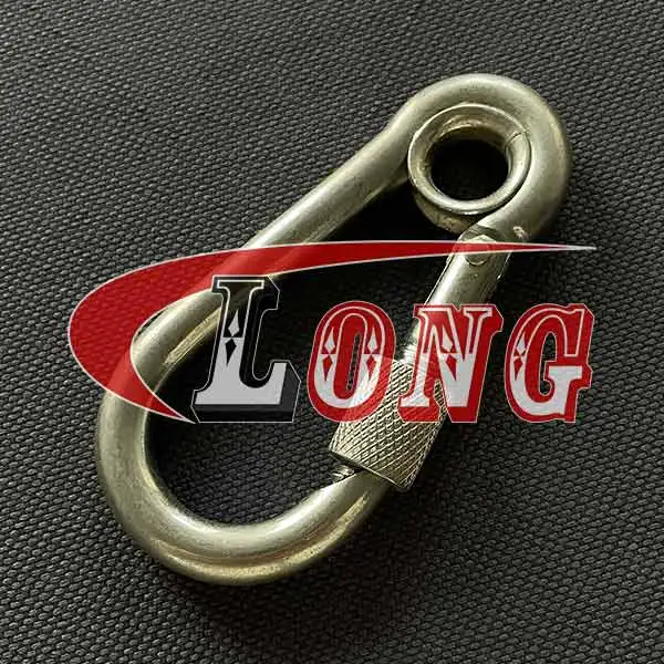 spring snap hook with eyelet and screw nut galvanized