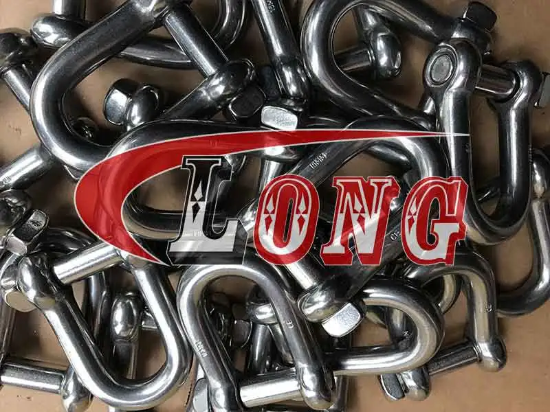 stainless steel d shackle square head pin 16mm