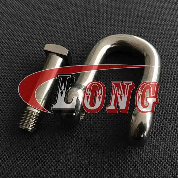 stainless steel d shackle square head pin fishing trawl net