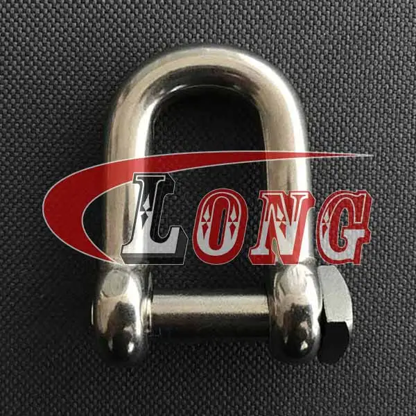 stainless steel d shackle square head pin fishing trawl net