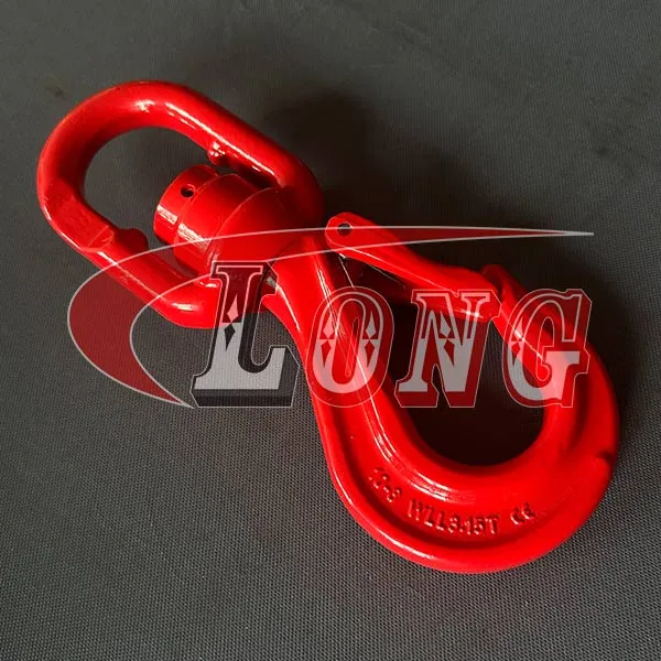 Grade 8 Swivel Sling Hook with Bearing Forged Latch LG RIGGING®
