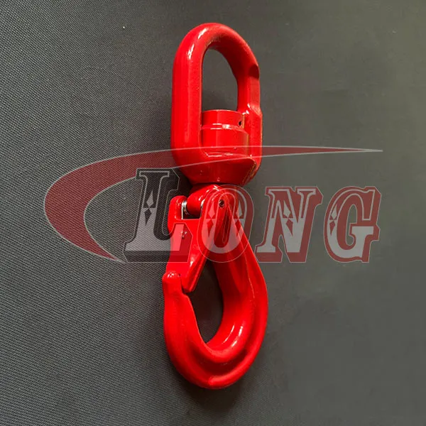 Grade 8 Swivel Sling Hook with Bearing Forged Latch LG RIGGING®