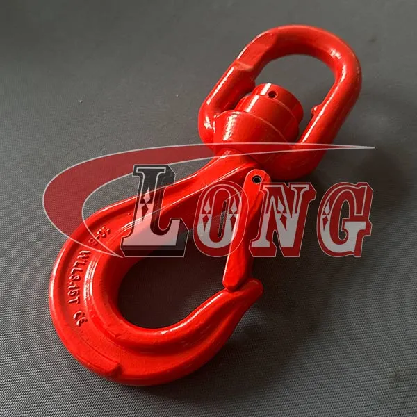 Grade 8 Swivel Sling Hook with Bearing Forged Latch LG RIGGING®