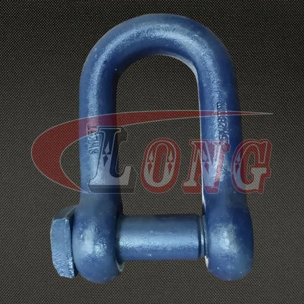 LGRIG® Blue Painted Steel Shackle Dee Trawler Square Head Pin