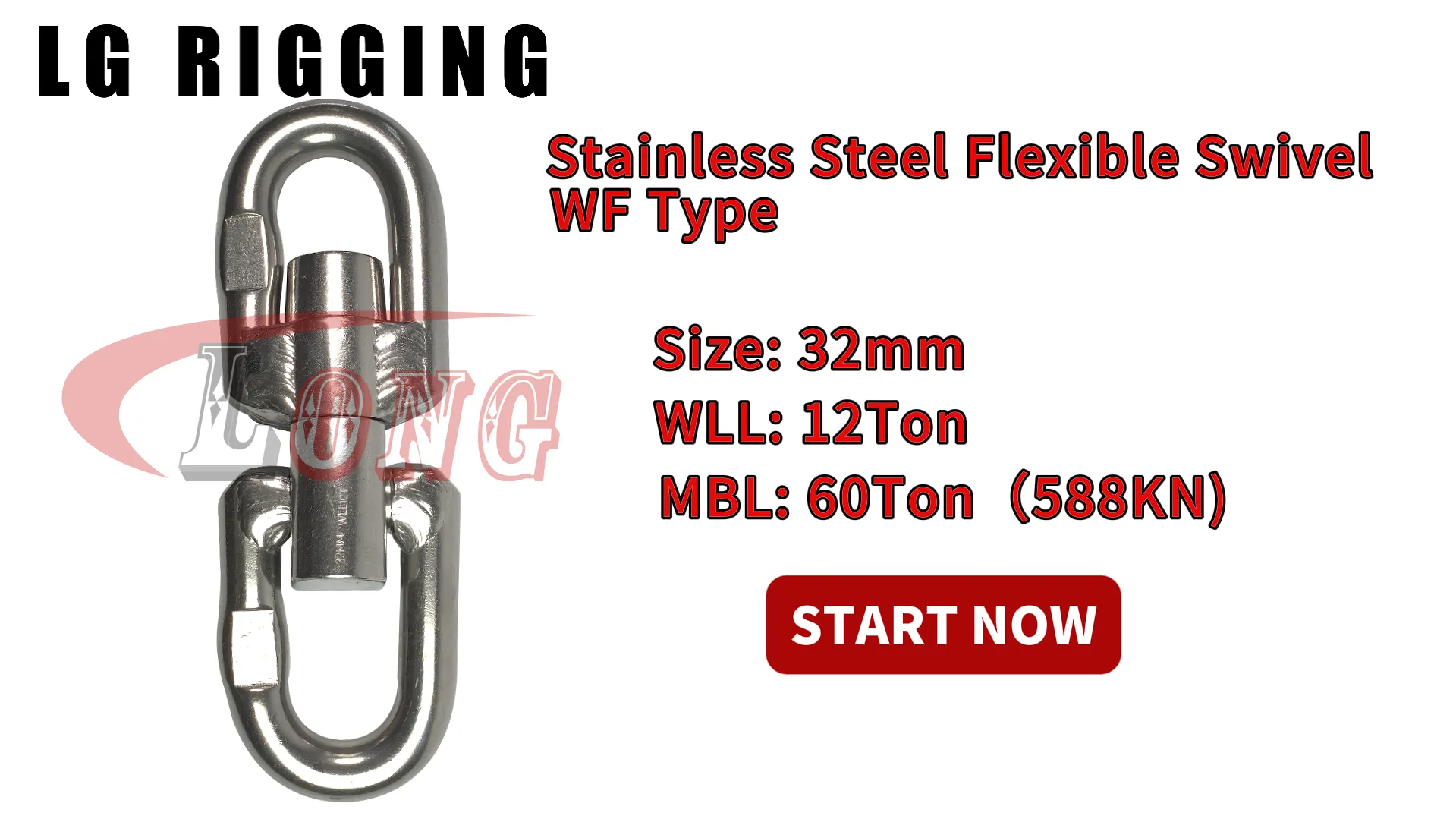 LGRIG® Break Test 32mm Stainless Steel Flexible Swivel WF Type
