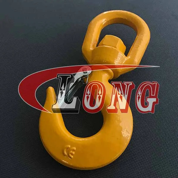 LGRIG® Swivel Eye Hoist Hook with Latch Grade 70