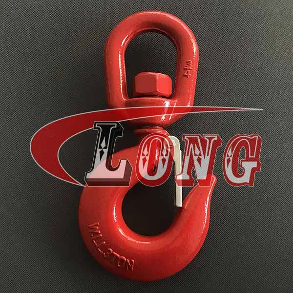 LGRIG® Swivel Eye Hoist Hook with Latch Grade 43 High Test