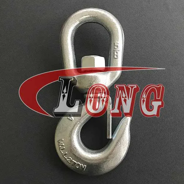 LGRIG® Swivel Eye Hoist Hook with Latch Grade 70