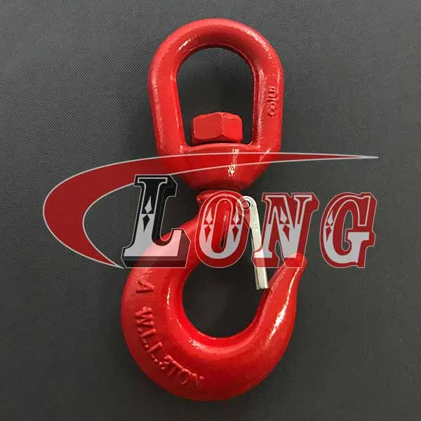 LGRIG® Swivel Eye Hoist Hook with Latch Grade 70