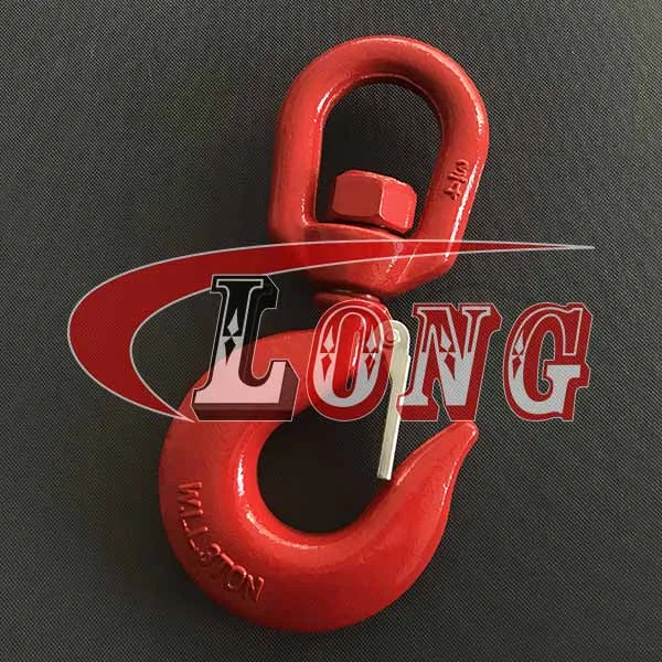 LGRIG® Swivel Eye Hoist Hook with Latch Grade 43 High Test