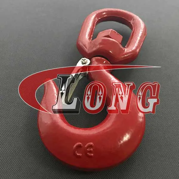 LGRIG® Swivel Eye Hoist Hook with Latch Grade 70
