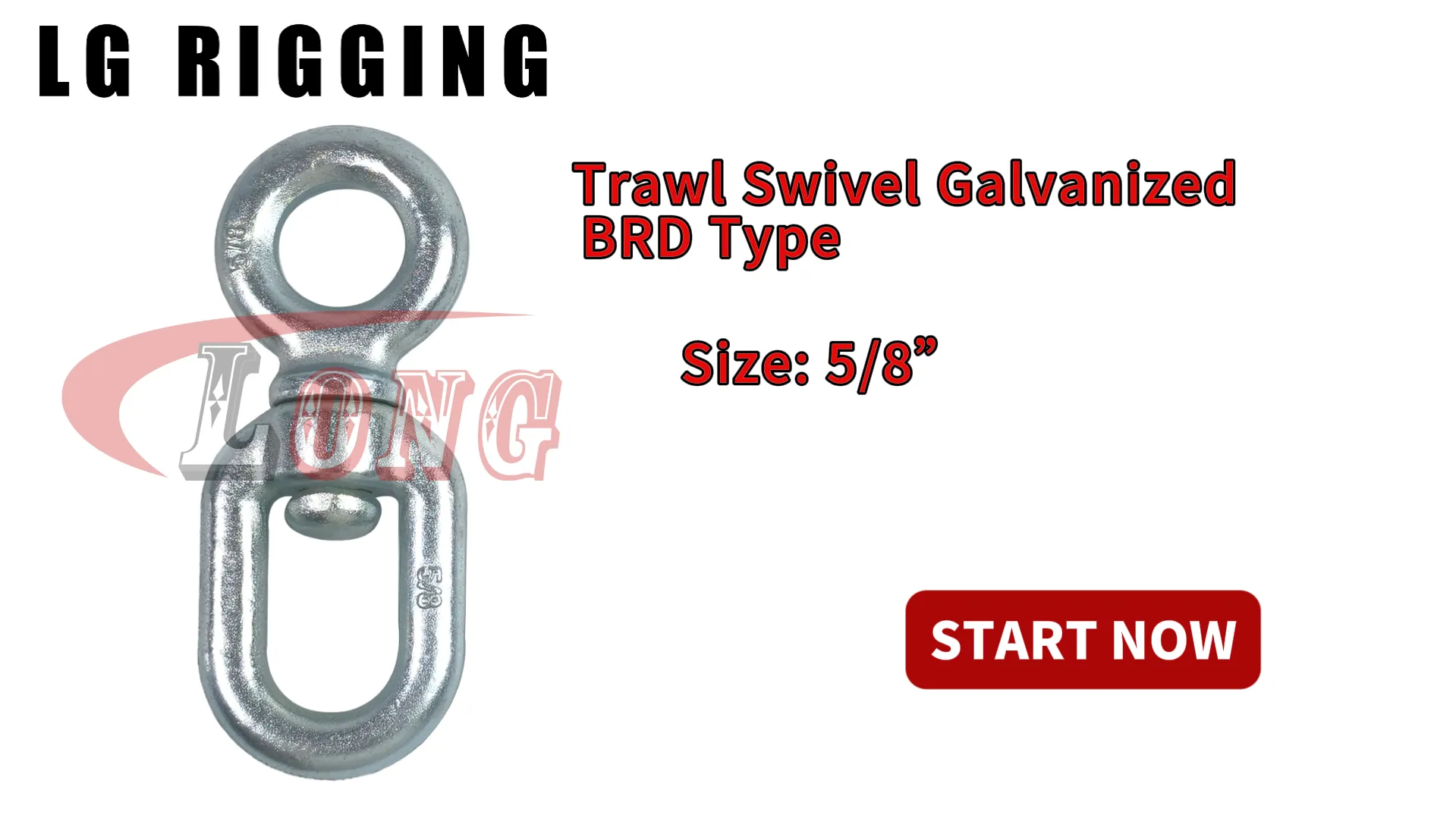 LGRIG® Break Test 5/8 Trawl Swivel BRD Type Galvanized