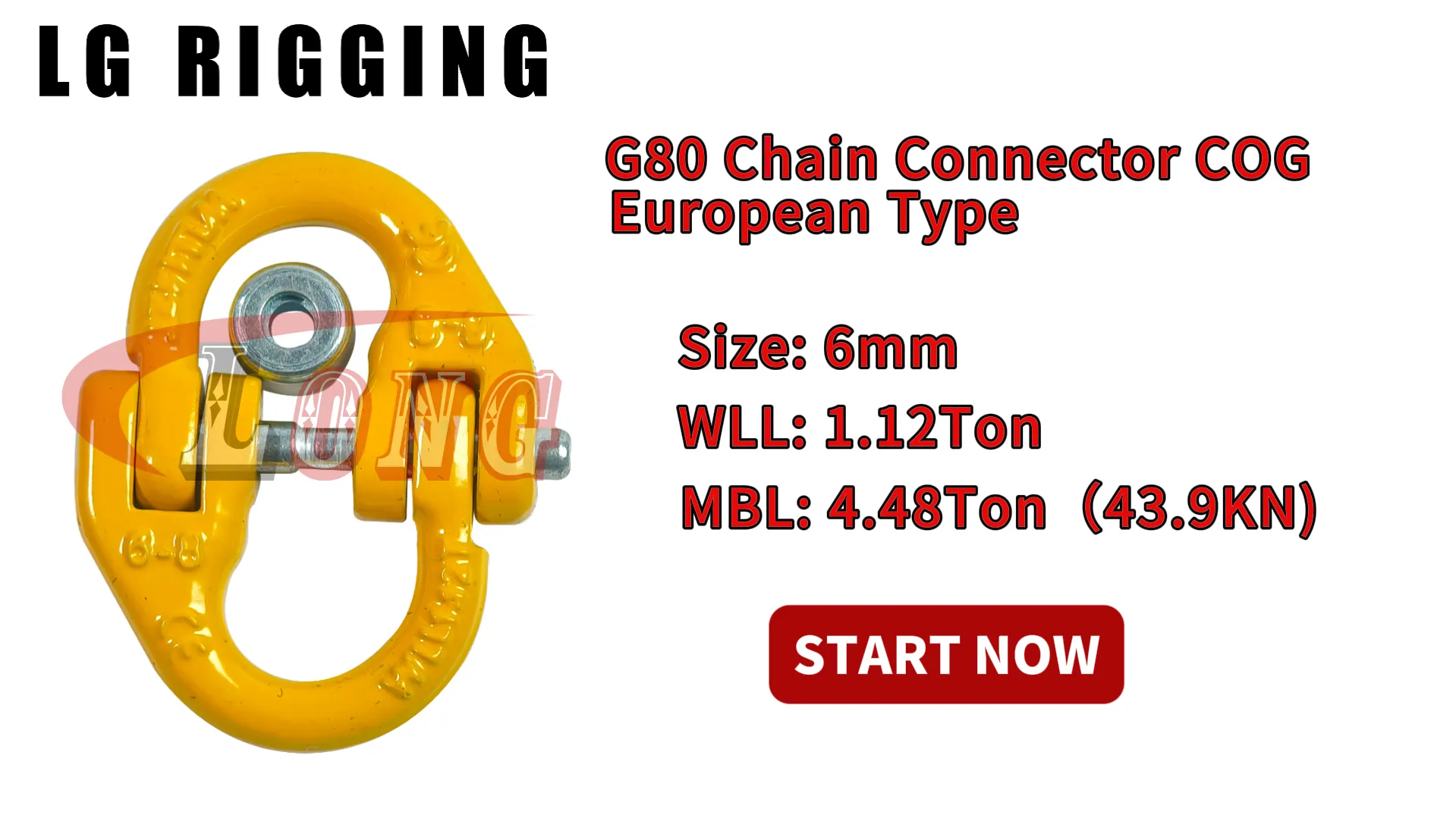 LGRIG® Break Test 6mm G80 Chain Connectors COG European Type