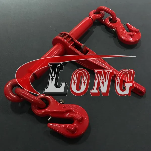 LGRIG® Grade 80 Ratchet Chain Load Binder with Safety Hooks EN12195-3