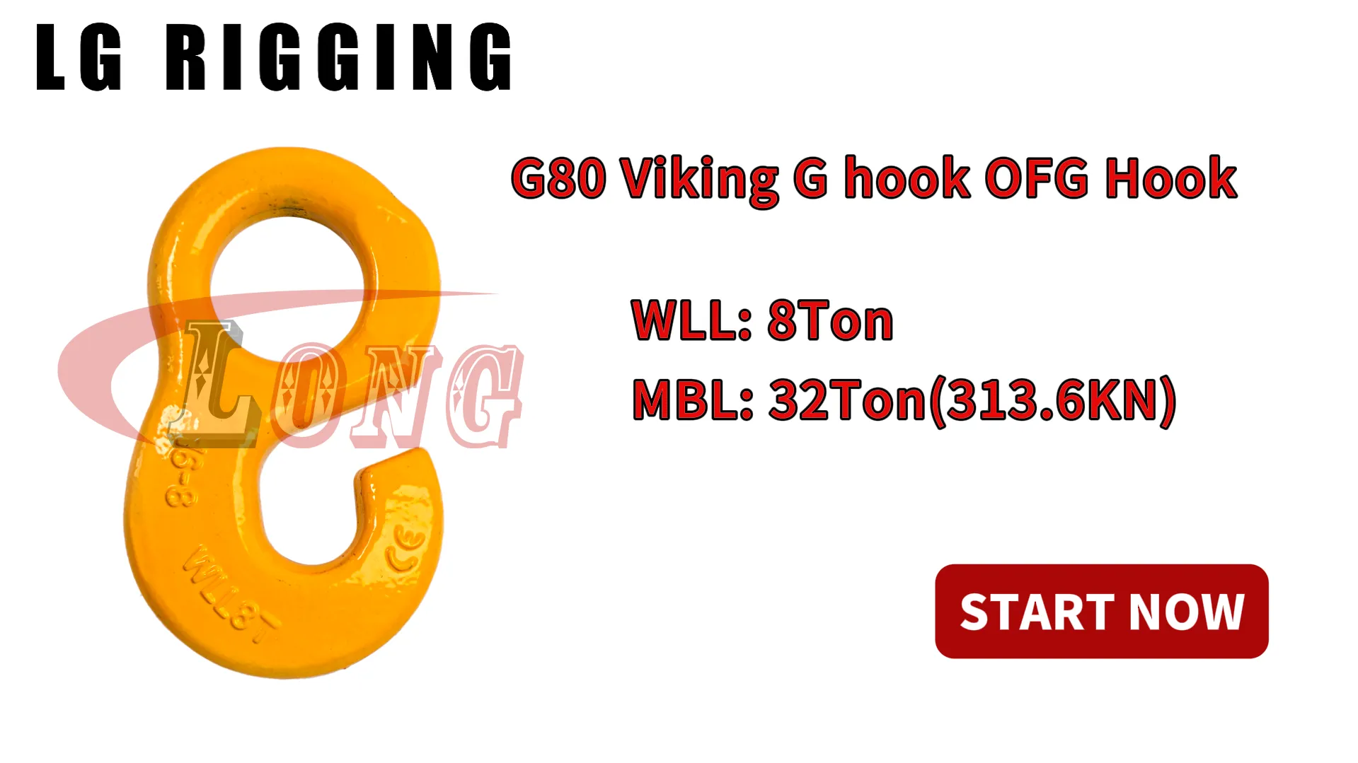 LGRIG® Break Test 8T G80 Viking G hook OFG Hook