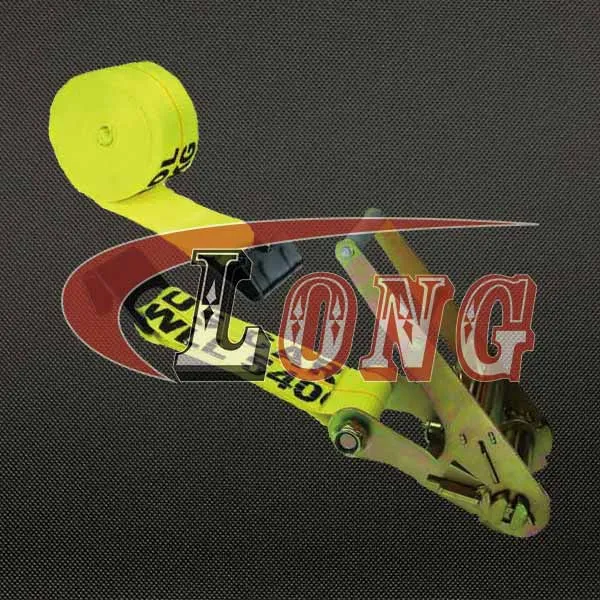 LGRIG® 4 Inch Ratchet Strap with Flat Hooks