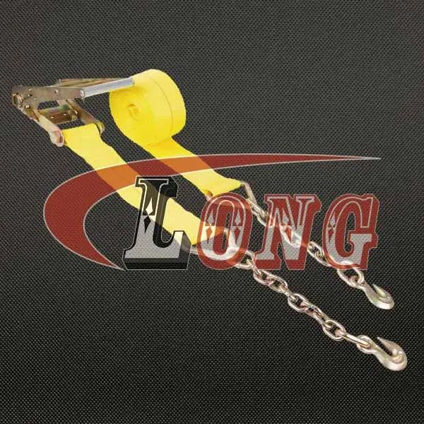 LGRIG® 4 Inch Ratchet Strap with Chain Extensions