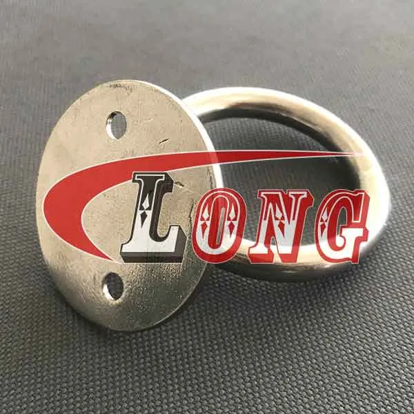 LGRIG® Stainless Steel Round Pad Eye Plate with Ring