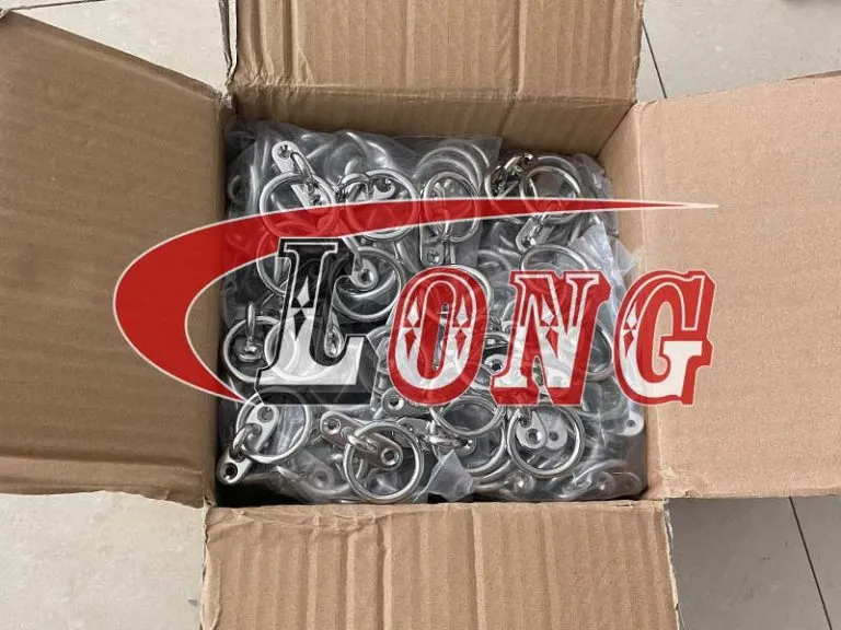 LGRIG® Stainless Steel Oblong Pad Eye Plate with Ring