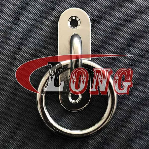 LGRIG® Stainless Steel Oblong Pad Eye Plate with Ring