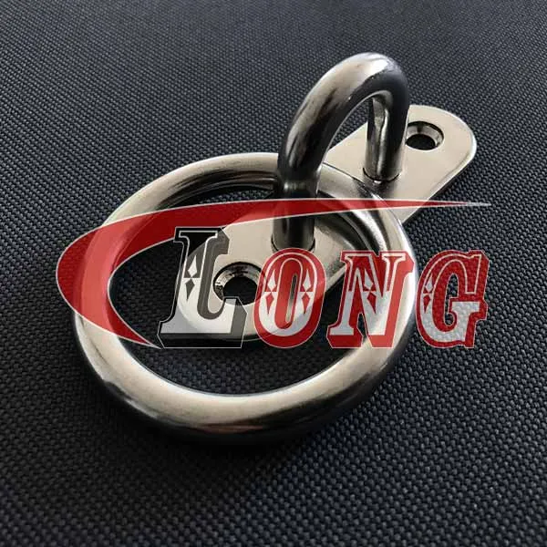 LGRIG® Stainless Steel Oblong Pad Eye Plate with Ring