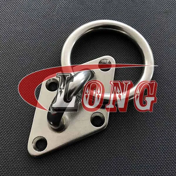 LGRIG® Stainless Steel Diamond Pad Eye with Ring