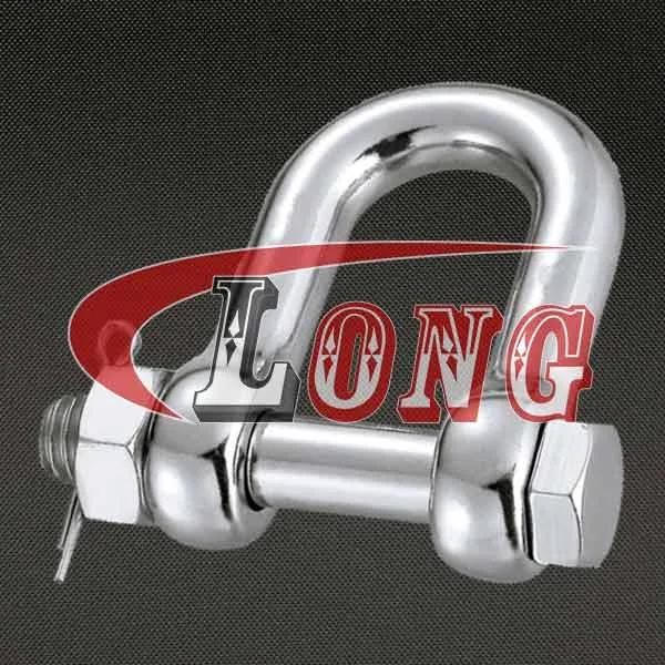 LGRIG® Bolt Pin D Shackle Oversized Pin Stainless Steel