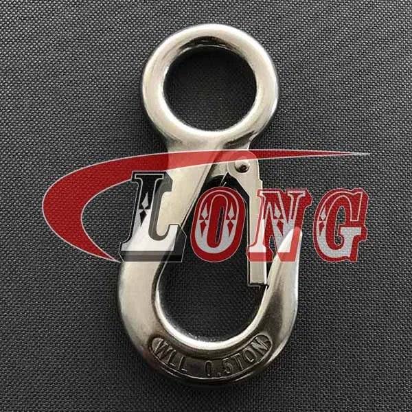 LGRIG® Large Eye Hook with Latch Stainless Steel