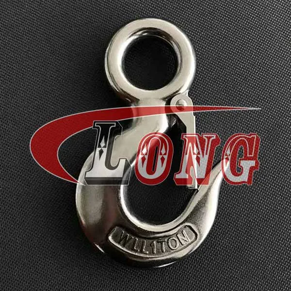 LGRIG® Cargo Hook with Latch S-320 Stainless Steel for Stainless Hooks and Clips