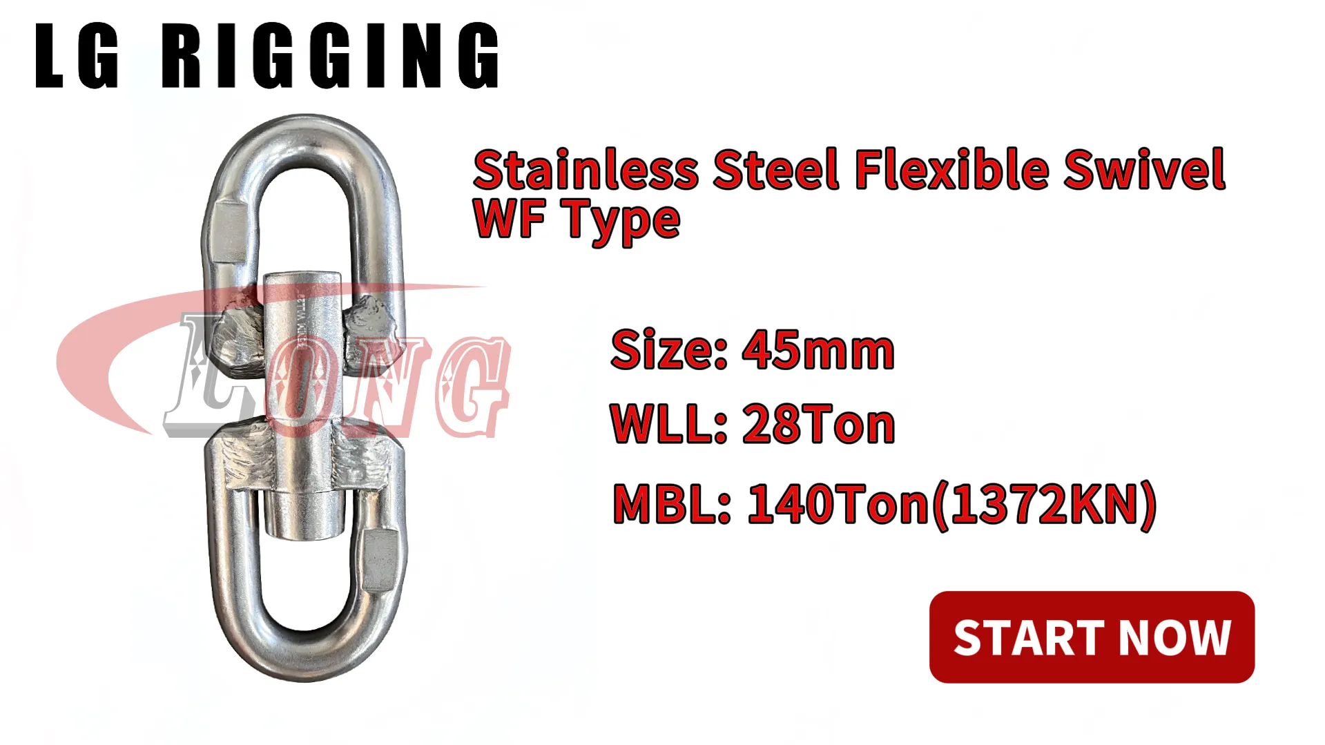 LGRIG® Break Test 45mm Stainless Steel Flexible Swivel WF Type