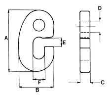 Specification of LGRIG® G80 Viking G Hook ELG for Trawl and Fishing