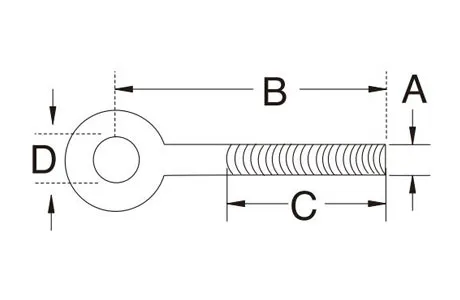 Specifications of Stainless Steel Swing Eye Bolt UNC Thread Specifications of Stainless Steel Swing Eye Bolt UNC Thread